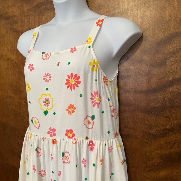 Mister Zimi Sleeveless "Sophie" Midi Dress Womens 12 White Floral Print Easter - Picture 4 of 16